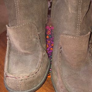 BCBG suede wedge boots